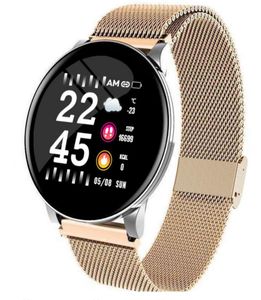 Metal Band W8 Fashion Smart Watch IP67 Imperproofing Heart Sated Prévisions météorologiques Smartwatch pour Samsung Huawei Bracelet PK Active4839891