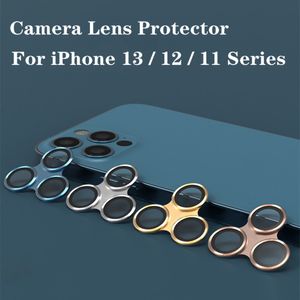 Anneau de protecteur de l'objectif de la caméra en métal pour iPhone 13 13pro 12 11 Pro Max Mini Lens Glass Cover Protective Cap 12pro 13 Film