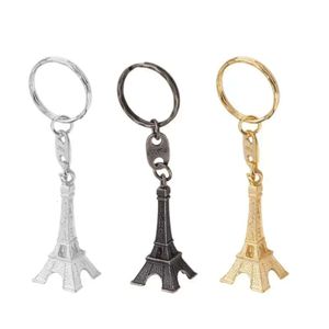 Chaîne métallique France Stock Key Ring Eiffel Tower Keychain 3 Chaîne de couleurs