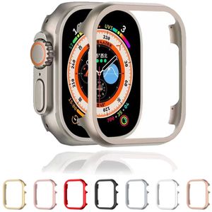 Cubierta de metal para Apple Watch Series Ultra 8 49mm 7 41mm 45mm iWatch 8 6 SE 5 40/44mm Aleación de aluminio Funda protectora Marco de parachoques