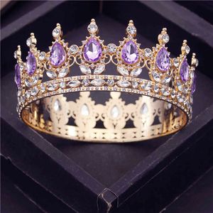 Corona de metal Diadema nupcial Reina real Tiaras Fiesta Círculo Adornos para la cabeza Banquete Boda Tocado Accesorios de joyería para el cabello X0625