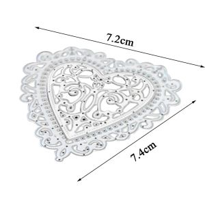 Metal Cutting Dies Love Heart Lace Design Craft Bow Tie Scrapbooking Album de papier de bric