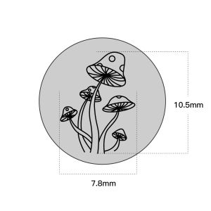 Tampon de conception en métal pour les champignons à capuchon de cloche de bijoux, tampon en cuir, tampon métallique pour les fournitures de fabrication de bijoux (10,5 mm)