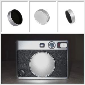 Capot de protection d'objectif avant en métal pour appareil photo instax mini EVO argent 231226