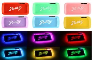 Plateau de roulement de lueur à LED en métal 550mAh Batterie intégrée LED LIGHT GLOWTRAY TRACHE RUNTY RUNTY HERB HERB TOBAC COMMENT