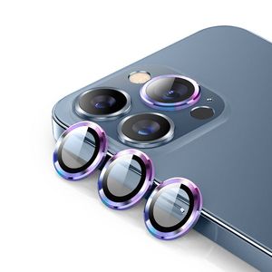 Film de lentille en métal arrière caméra protecteur autocollants anneau couvercle en verre trempé pour Apple iPhone 13 Pro 13Mini 13Pro Max 1 pièces