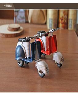 Modelo de motocicleta de metal hecho a mano estilo clásico Little Wort of Art Pedal motor juguete igual que la decoración Rome Holiday039 7633280