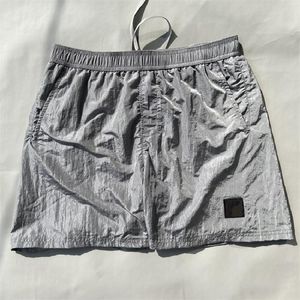 Shorts teintes en nylon en métal extérieur pantalon décontracté pantalon plage nage short noir gris