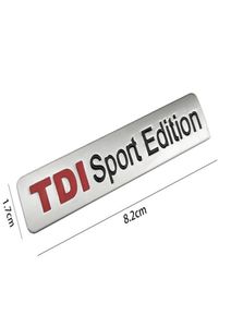 Métal rouge TDI Sport édition Logo Turbo voiture lettre autocollant emblème Chrome Badge décalcomanies pour VW POLO GOLF CC TT JETTA GTI TOUAREG4327093