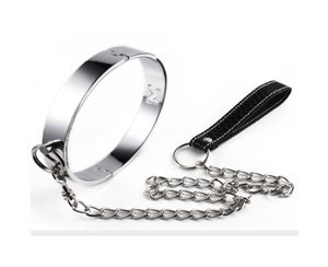 Collier de cou en acier en métal avec laisse nouveau conception BDSM Bondage Gear fétiche pour adulte jouet de coule de cou de couille