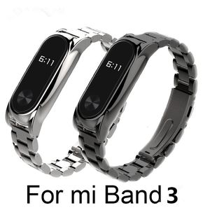 Metal Strap For Xiaomi Mi Band 3 Screwless Stainless Steel Bracelet For MiBand 3 Wristbands Replace Accessories For Mi Band 3