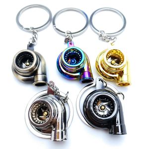 Porte-clés Turbo en métal, roulement de manchon, pièce automobile rotative, modèle de turbocompresseur de Turbine