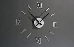 Horloge de bricolage métallique Horloge Fun Clock Creative Horloge murale européenne Numéraux romains DIY Horloge murale