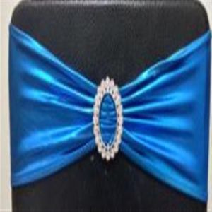 Métallisé Or Argent Spandex Chaise Ceintures Bandes Bleu Royal Violet rose Couverture De Chaise Sash Chaise De Fête De Mariage Decor290A