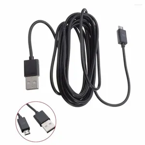 Câble Micro USB de remplacement, noir/blanc, pour contrôleur de jeu Playstation 4