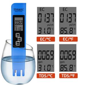 Medidores 3 en 1 TDSEC Temperador de medidores Detector de conductividad Monitor de agua Monitor Herramienta de medición de pureza para beber