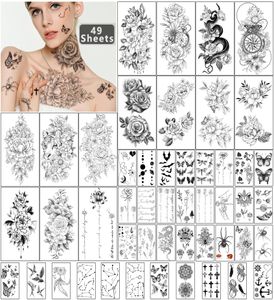 Metershine 49 feuilles étanches de faux tatouages temporaires d'imagerie ou totem unique pour les hommes expriment le corps art1146777