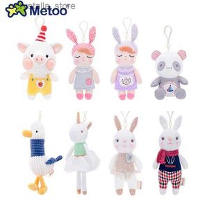 Metoo Doll Juguetes de peluche Animales de peluche Suave Bebé Niños Juguetes para niños Niñas Niños Kawaii Mini Angela Conejo Colgante Llavero L230518