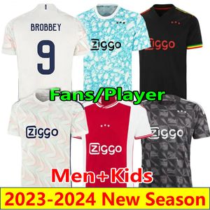 23 24 Akpom Taylor Jerseys Tadic Brobbey Berghuis Black Marley Kit Bergwijn Cruyff 2023 2024 Camisa de fútbol Henderson Henderson Mikautadze Men Kids Uniform