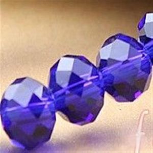 MIC Lot 900 pièces de perles rondelles en cristal à facettes bleu foncé de 6mm, en vrac, idéales pour bracelet et collier, bijoux DIY235k
