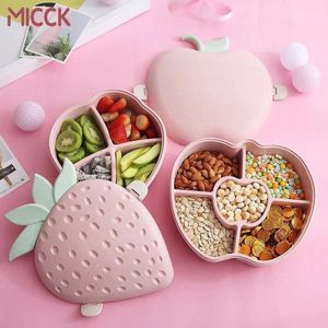 MICCK Creative Fruit Plate Candy Storage Box 5 Grids Wedding Snack Candy Box Organizador de joyas Cosmetic Dry Fruit Storage Bin 210309