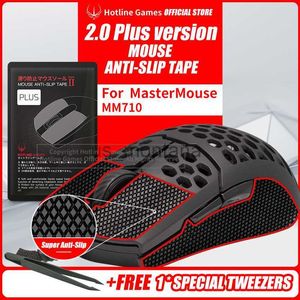 Ratones 1 paquete Hotline Games 20 Plus Mouse Grip Tape para Cooler Master MM710 MM711 Gaming Mouse AntiSlip TapePre CutEasy to Apply J230606