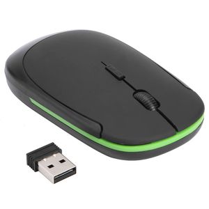 Souris 2.4G Souris sans fil USB 2.0 Récepteur Ultra Mince Mini Souris optique sans fil mignonne USB Souris à défilement droit pour ordinateur portable Jeux vidéo 231101