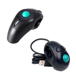 Souris 2.4G Souris Trackball sans fil filaire Mini USB Portable Souris ergonomique main droite gauche pour PC Tablet ordinateur portable