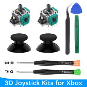 MICE 9 en 1 Kits de remplacement de joystick pour Xbox Series X / S Contrôleur Xbox One avec tournevis T6 / T8 3D Kit de réparation analogique