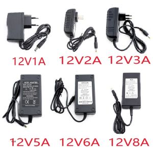 MICE ACDC 12V Sing Source d'alimentation électrique 1A 2A 3A 5A 6A 8A Transformateur 220V à 12 volts Universal Adapter Charger SMPS pour CCTV