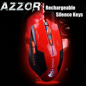 Souris AZZOR Rechargeable sans fil Illuminate souris d'ordinateur souris de jeu 2400 DPI 2.4G FPS Gamer Silence batterie au lithium intégrée 230831