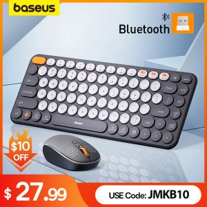 Souris Baseus Mouse Bluetooth Clavier d'ordinateur sans fil et souris combinée avec récepteur nano USB 2,4 GHz pour ordinateur portable PC Book Tablet