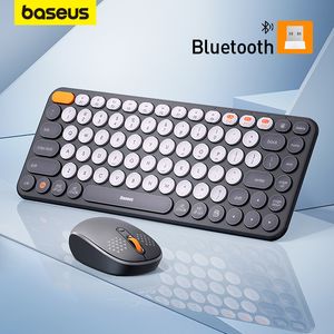 Souris Baseus souris clavier d'ordinateur sans fil Bluetooth et Combo avec 24GHz USB Nano récepteur pour PC tablette ordinateur portable 230808