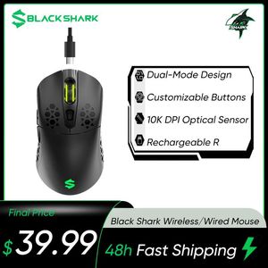 Souris Black Shark Mako M1 2.4Ghz Rechargeable RVB Souris De Jeu PC Ordinateur Portable Souris Sans Fil Filaire Double Mode Gamer Accessoires