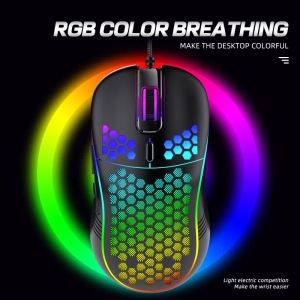 MICE D110 Prix promotionnel Gluging Wired Mechanical Sport RVB Gaming Mouse Flexible Prix Office USB TOUR CONDUCTION POUR GAM