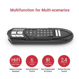 Souris F1 2.4G Infrarouge Air Mouse Télécommande Avec Voix Faible Consommation D'énergie Sans Fil Fly Mouse IR Apprentissage pour Android TV Box
