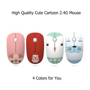Souris mode nouvelle souris sans fil 2.4G souris d'ordinateur de haute qualité motif de dessin animé mignon souris sans fil transfert d'eau cadeau créatif