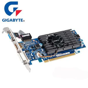 MICE GIGABYTE G 210 1GB CARTES GRAPHIQUES 64BIT GDDR3 Carte vidéo Original N210 G210 1G pour NVIDIA GEFORCE GPU PC GAMES DVI VGA Utilisé