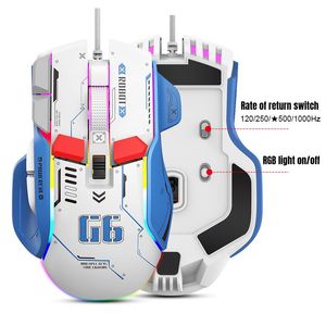 Souris Highend Gaming programmable souris Wired 12800DPI 12 touches RVB GAME MICE pour Windows iOS Home Office ordinateur portable PC