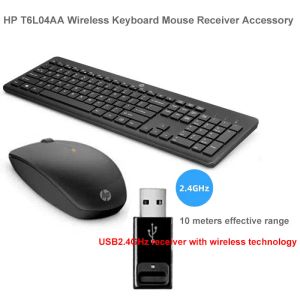 MICE HP T6L04AA Wireless Keyboard Souris Set avec adaptateur pour ordinateur portable Office Computer Business Office, Laser Mouse, USB Receiver Pièces