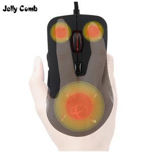 Souris Jelly Comb Warm Hands Up Hot Office Mouse pour ordinateur portable Notebook Souris de jeu ergonomique pour Gamer 2400 DPI Souris filaire réglable