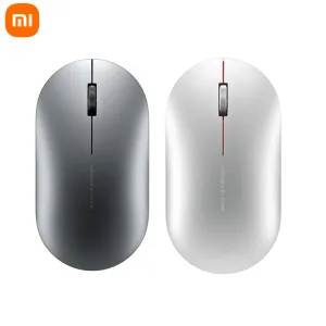 Souris les plus récentes Xiaomi Bluetoothcompatible MI Fashion Wireless Mouse Game Mouses 1000DPI 2,4 GHz lien de liaison optique métallique Portable Mouse
