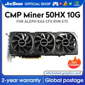 Ratones nvidia cmp 50hx 10GB Tarjeta de gráficos de minería dedicada GDDR6X GPU 320bit Jieshuo CMP50HX 10G 50 Serie dos Tres ventiladores, turbina, etc.