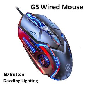 Souris Original G5 filaire souris rétro-éclairage haute sensibilité 6 touches macro programmation jeu mécanique pour ordinateur de jeu tablette PC 230927