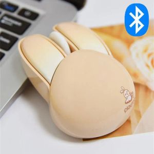 MICE RYRA KAWAII BLUETOOTH WIRESS MUTE MUTE GIRNE MIGNE RABBIT MONDE OFFICE MINI ERGONOMANCE MICE PC ACCORDANTS D'ordinateur portable de souris silencieuse