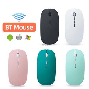 Ratones Silent Wireless Bluetooth Computer máusta de color verde rosa óptica óptica de mini ratón óptico H240407