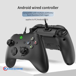 Controlador de juego con cable de ratones para PC PS3 Android TVBox GamePad Joypad con Hall Trigger Dual Vibration Keys Programable Turbo Botón Turbo