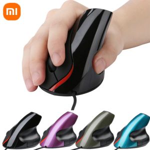 Souris Xiaomi souris verticale ergonomique prise USB filaire souris d'ordinateur droitier 1.5 m longueur de ligne souris optique Gamer souris pour ordinateur portable PC