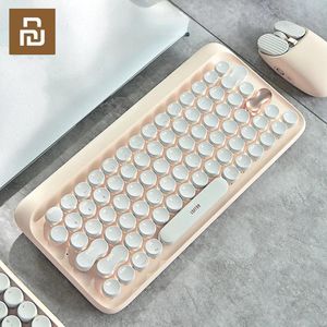 MICE Youpin Lofree Milk Tea Series Simple Office Mechanical Keyboard Calculatrice de souris Station d'amarrage USB Bluetooth sans fil Bluetooth