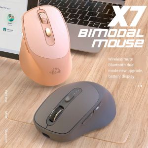 Ratones Ziyoulang X7 2.4G Wireless Bluetooth DualMode Mouse Laptop Desktop TypeC Recargable Silent Office Gaming Mouse